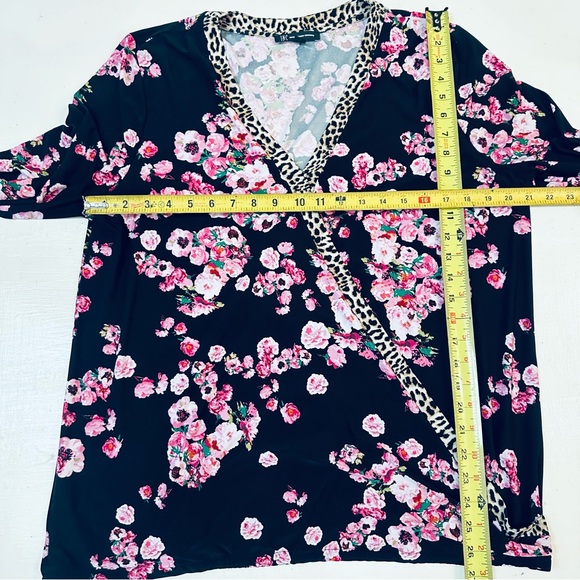 INC International Concepts Floral Print Shirt Womens Surplice Neck SizeXXL - Picture 6 of 9